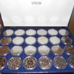 collection tresor du patrimoine 24 ecus -euros sous capsules , pas en argent