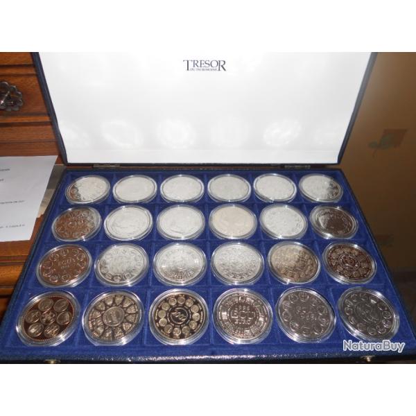 collection tresor du patrimoine 24 ecus -euros sous capsules , pas en argent