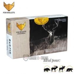 20 Cartouches FOX BULLETS Cal 8X57IS 160Gr Fox Classic Hunter