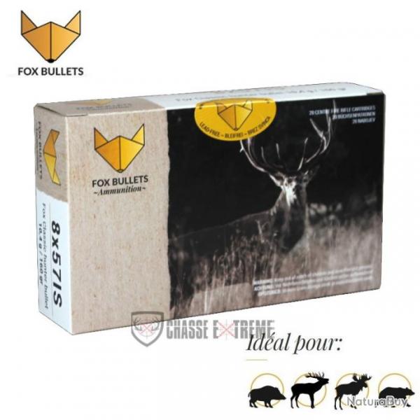 20 Cartouches FOX BULLETS Cal 8X57IS 160Gr Fox Classic Hunter