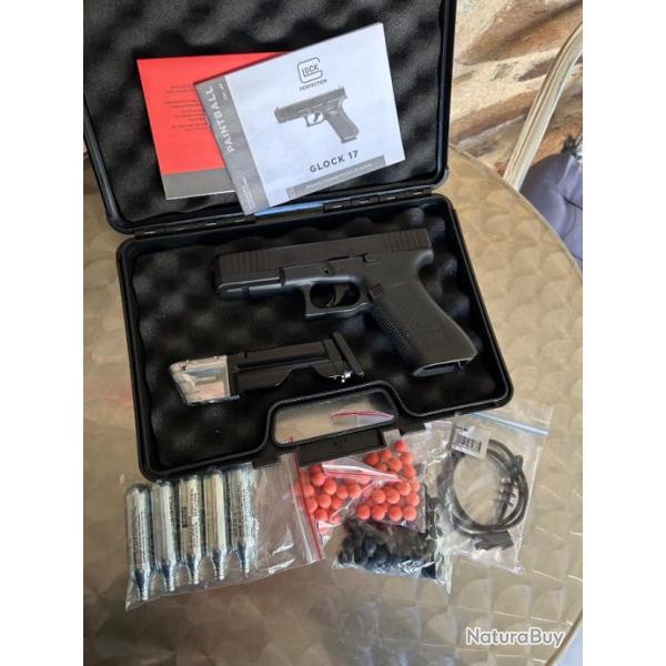 Umerex Glock 17 gen5 T4E cal .43 pistolet Comme neuf. Mallette origine. Co2 et Ammo