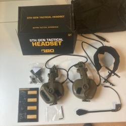 Casque de communication airsoft 5TH gen tactical headset