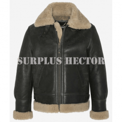 Blouson US Cuir Bombardier B3 Kaki Foncé Schott