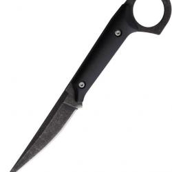 Couteau EliEdge Kiridashi Black Lame Acier 440 Manche Abs Etui Plastic Rigide EE20691BK