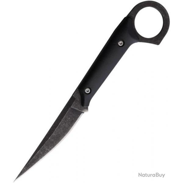 Couteau EliEdge Kiridashi Black Lame Acier 440 Manche Abs Etui Plastic Rigide EE20691BK