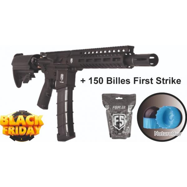 PACK PROMO - PaintBall - Tibrius First Strike T15 Gen5 -Semi Auto- Magfed + Bouteille AIR + 150 FS