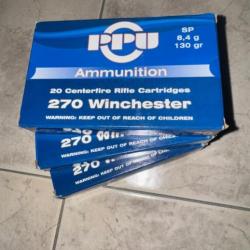 Cartouche partizan 270 WSP 130 gr