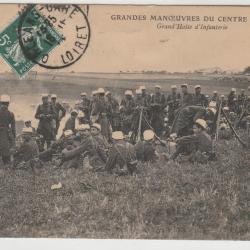 CPA - Grandes Manoeuvres du centre 1908 - Grand'halte d'infanterie