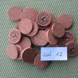 Lot  de  100  rondelles  liège  No  7  ou  neutres  cal  12