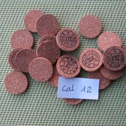 Lot  de  100  rondelles  liège  No  6  ou  neutres  cal  12