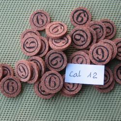 Lot  de  100  rondelles  liège  No  9  cal  12