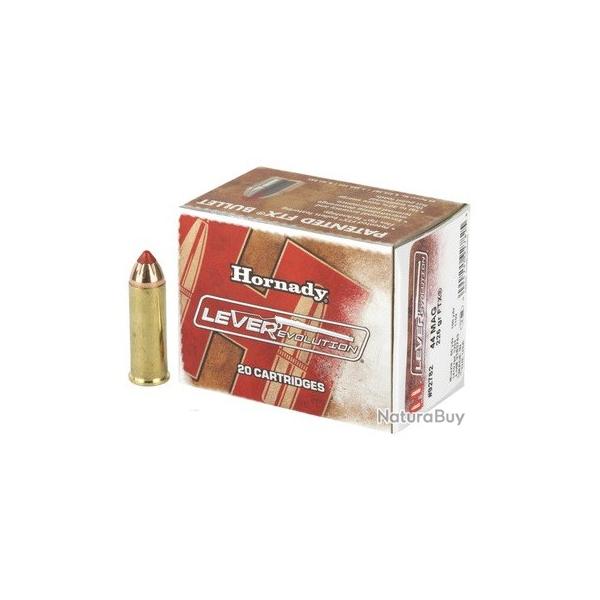 40 BALLES HORNADY CAL 44 REM MAG  LEVER EVOLUTION 225GR FTX