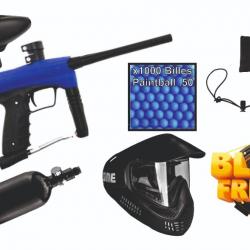 PACK PROMO - Kit Paintball eNMey .50 Bleu + Loader + 1000 Billes + Kit Air + Masque - SmartParts GOG