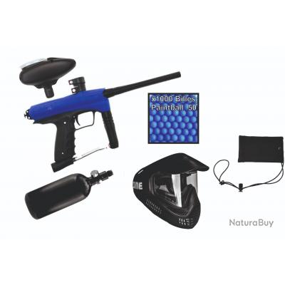Annonce billes paintball : PACK PROMO - Kit Paintball eNMey .50 Bleu + Loader + 1000 Billes + Kit Air + Masque - SmartParts GOG