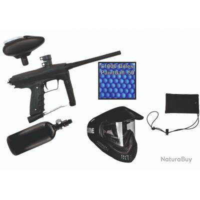 Annonce billes paintball : PACK PROMO - Kit Paintball eNMey .50 Noir + Loader + 1000 Billes + Kit Air + Masque - SmartParts GOG