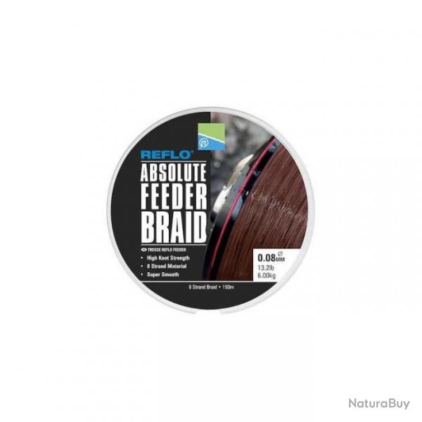 TRESSE REFLO ASBOLUTE FEEDER BRAID 150m 0,10 PRESTON