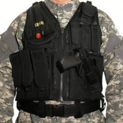 Veste Tactique avec holster noire Swiss Arms BF24