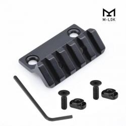 Adaptateur rail  de 21 mm (angle à 45 degrés pour un montage  M - LOK ) (5 slots )