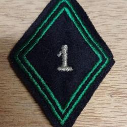 Ecusson patch losange de manche - 1er Régiment de Chasseurs sous-officier