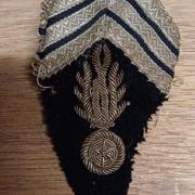 insigne tissu de col modèle Gendarmerie mobile en cannetille après guerre