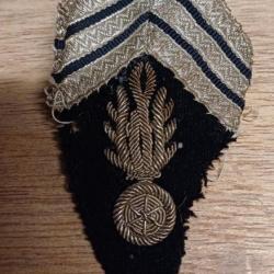 Ancien écusson insigne - patte de col - MDLC Gendarmerie - Cannetille