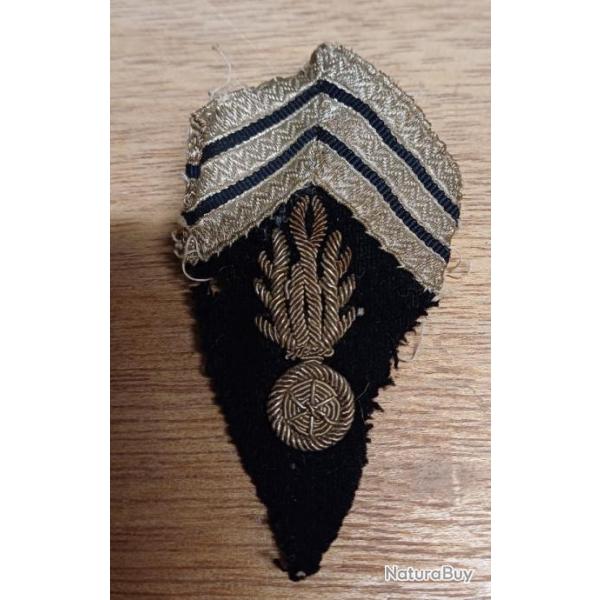 Ancien cusson insigne - patte de col - MDLC Gendarmerie - Cannetille