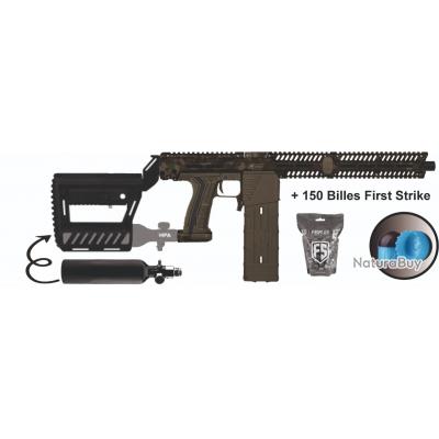 Annonce billes paintball : PACK PROMO - EMEK EMF100 Eclipse Earth + Kit Crosse Air + Bouteille 0,2l 3000psi + 150 Billes FS