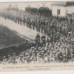 CPA MILITAIRE / "1914 PRISONNIERS ALLEMANDS DIRIGES SUR L'ANGLETERRE"