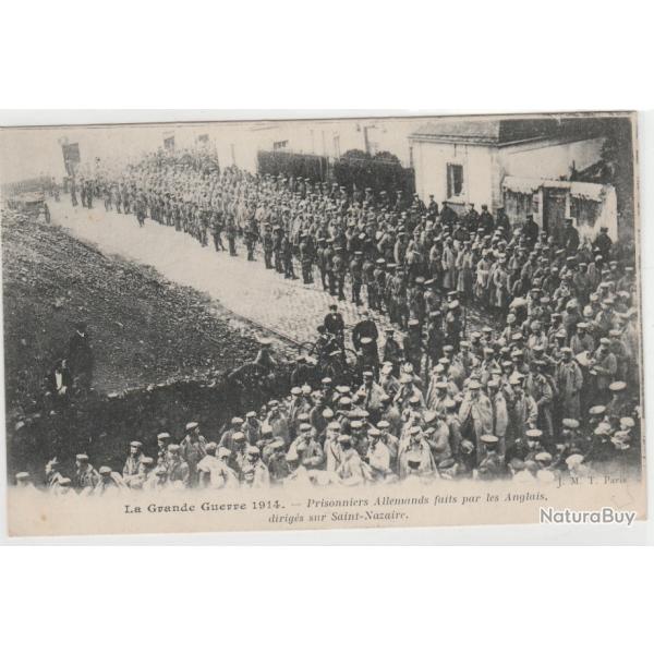 CPA MILITAIRE / "1914 PRISONNIERS ALLEMANDS DIRIGES SUR L'ANGLETERRE"