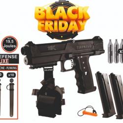 PACK PROMO : Défense 19.5 Joules Tippmann TPX + Lot de Billes + Sparclettes + 3 Chargeurs + Holster