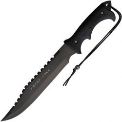 Couteau S-Tec Bowie Machette Lame Acier Inox Manche Caoutchouc Étui Nylon STT2241894