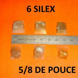 lot de 6 silex blonds 5/8 de pouce - VENDU PAR JEPERCUTE (D24C263)