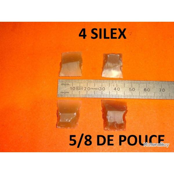 lot de 4 silex blonds 5/8 DE POUCE - VENDU PAR JEPERCUTE (D24C269)