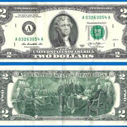 Usa 2 Dollars 2013 Mint Boston A1 Billet Dollar Etats Unis Dollar Jefferson