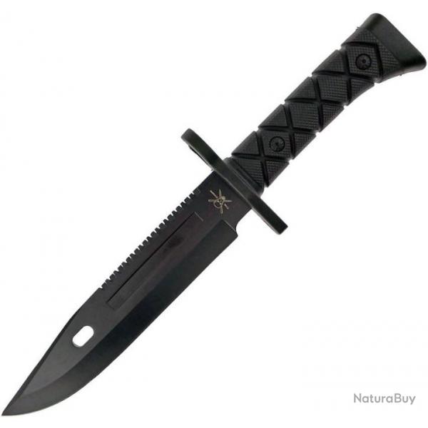 Couteau de Survie Tactical Bowie Frost Cutlery Lame Acier 3Cr13 Manche ABS Etui Plastic FTX41B