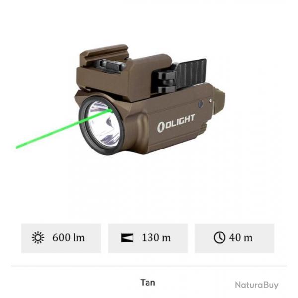 Olight Baldr S BL - Lampe Tactique Compacte Laser Bleu Puissante TAN