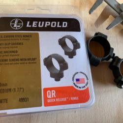 Paire Colliers Leupold QR 30mm médium Mat