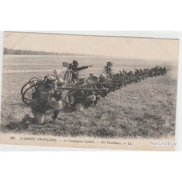 CPA LARMEE FRANAISE .La Compagnie Cycliste En Tirailleurs