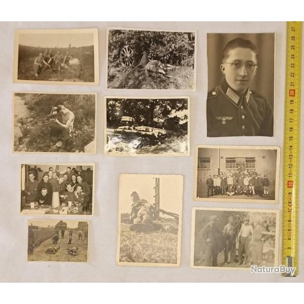 Lot de 10 photos Soldat Allemand Wehrmacht 39/45