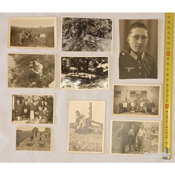 Lot de 10 photos Soldat Allemand Wehrmacht 39/45