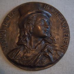 RARE bronze HENRI DE LA ROCHEJAQUELEIN Commandement Armée catholique et royale de Vendée