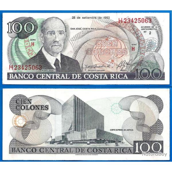 Costa Rica 100 Colones 1993 Jimenez Billet Amerique