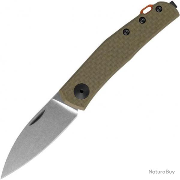 Couteau Zero Tolerance Model 0235 Olive Lame Acier 20CV Slip Joint Clip Made In USA ZT0235OLG10