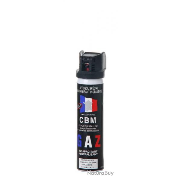 BOMBE GAZ DEFENSE CS CAPOT CLAPET 75ML