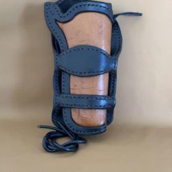 Holster style western en cuir Bicolore pour droitier