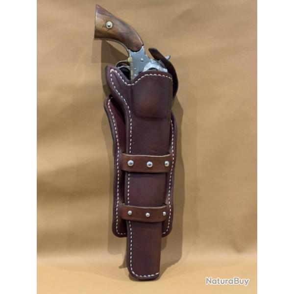 Holster style western cross draw en cuir pour droitier