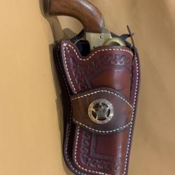 Holster cross draw en cuir pour droitier style western