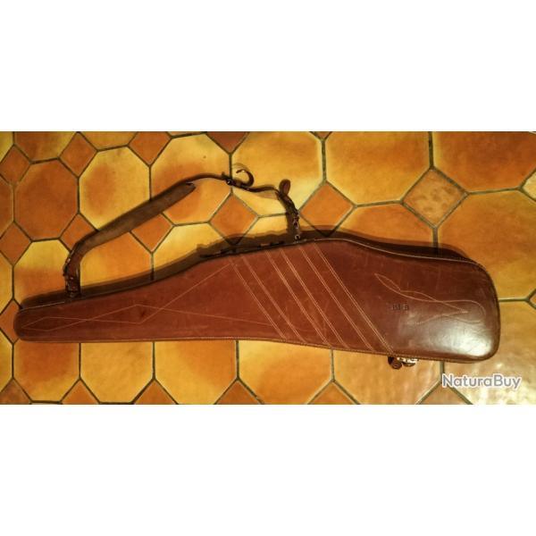 Fourreau 125cm cuir et laine pour carabine.