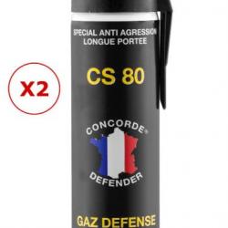 BF24 ! Lot de 2 Aérosols GAZ CS 80 - 75 ml