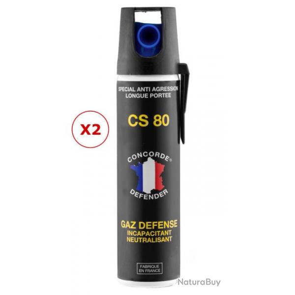 BF24 ! Lot de 2 Arosols GAZ CS 80 - 75 ml